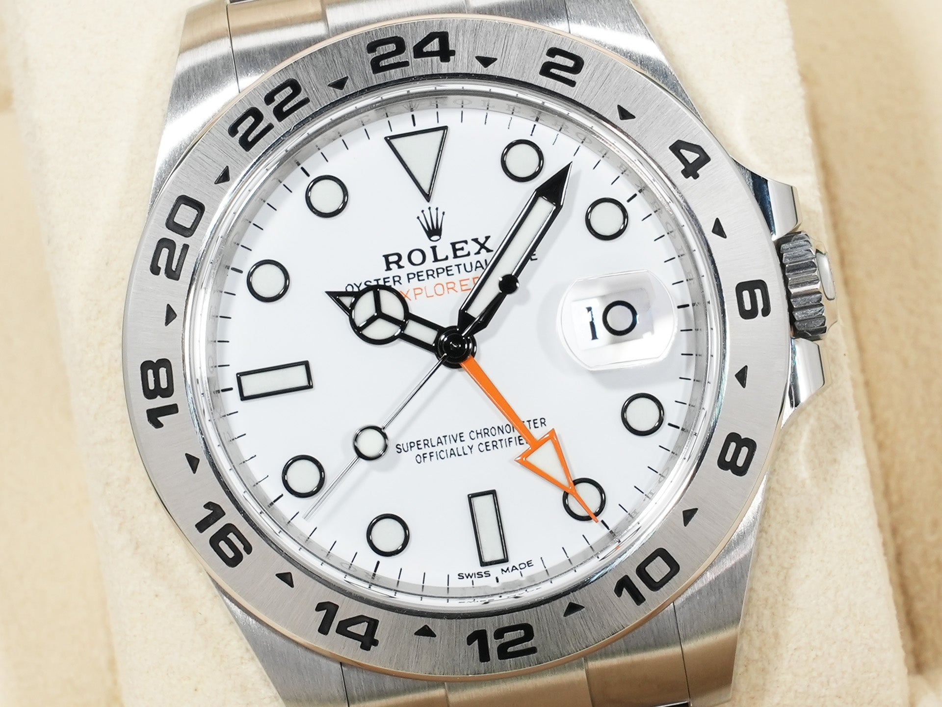 ロレックス エクスプローラーII Ref.216570 ステンレススチール ホワイト文字盤 オイスターブレスレット 美中古 ttmrnhps