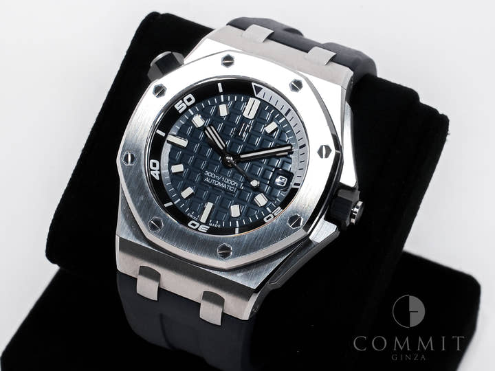 Audemars Piguet Royal Oak Offshore Diver Ref.15720ST.OO.A027CA.01 Stainless Steel Blue Dial Excellent Used Condition 3kojst9k