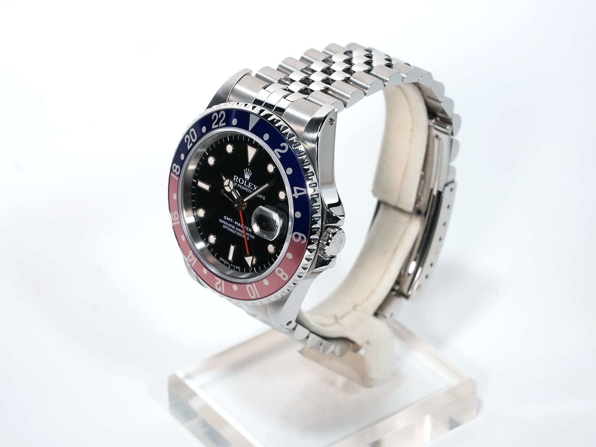 Rolex GMT-Master Ref. 16700 Stainless Steel Black Dial Jubilee Bracelet Excellent Used htskt7bx