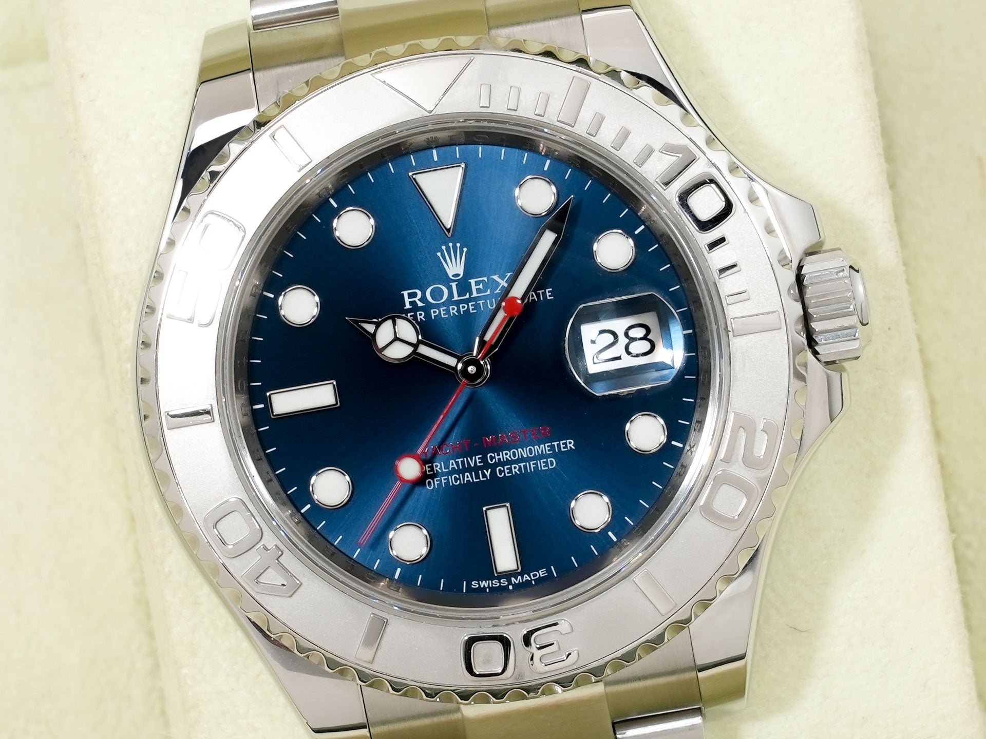 Rolex Yacht-Master 40 Ref. 116622 Stainless Steel/Platinum Blue Dial Used vxi6bwk7