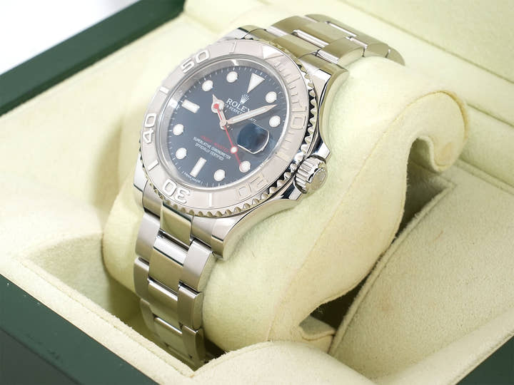 Rolex Yacht-Master 40 Ref. 116622 Stainless Steel/Platinum Blue Dial Used vxi6bwk7