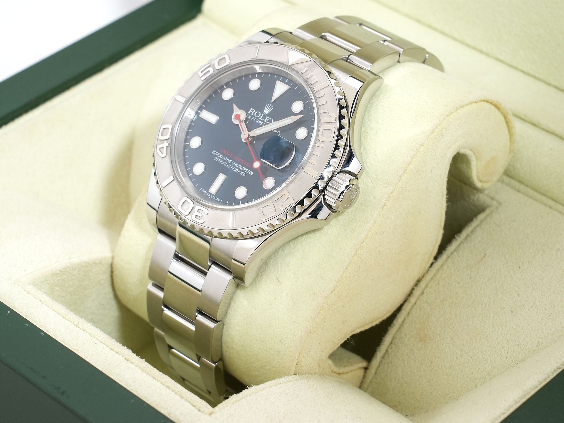 Rolex Yacht-Master 40 Ref. 116622 Stainless Steel/Platinum Blue Dial Used vxi6bwk7