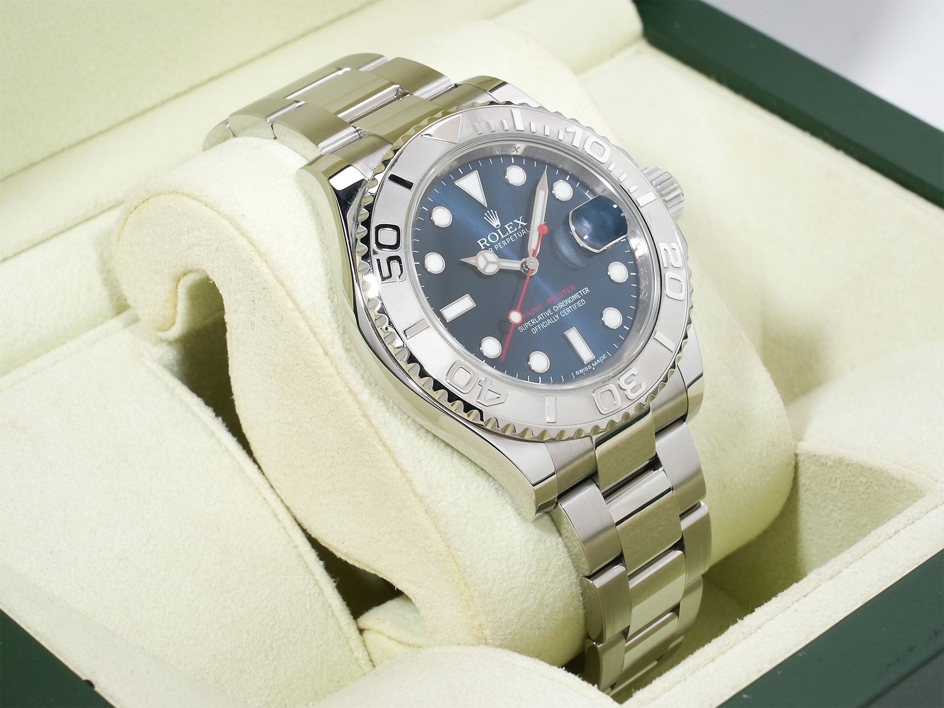 Rolex Yacht-Master 40 Ref. 116622 Stainless Steel/Platinum Blue Dial Used vxi6bwk7