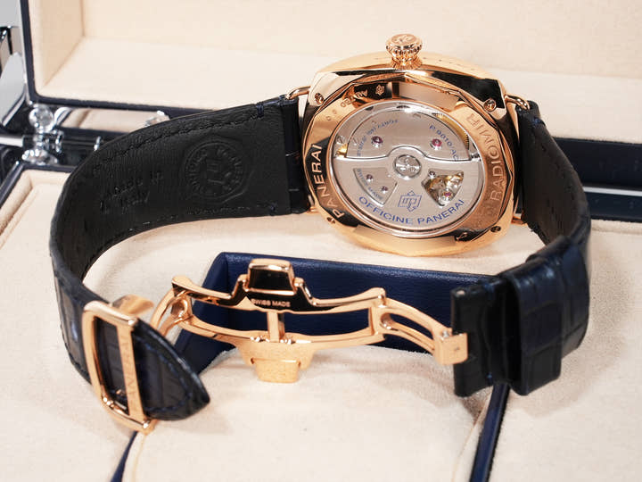 Panerai Radiomir Annual Calendar Goldtech Ref. PAM01363 Polished Panerai Goldtech Blue Dial Excellent Used Condition oxs3qgsk