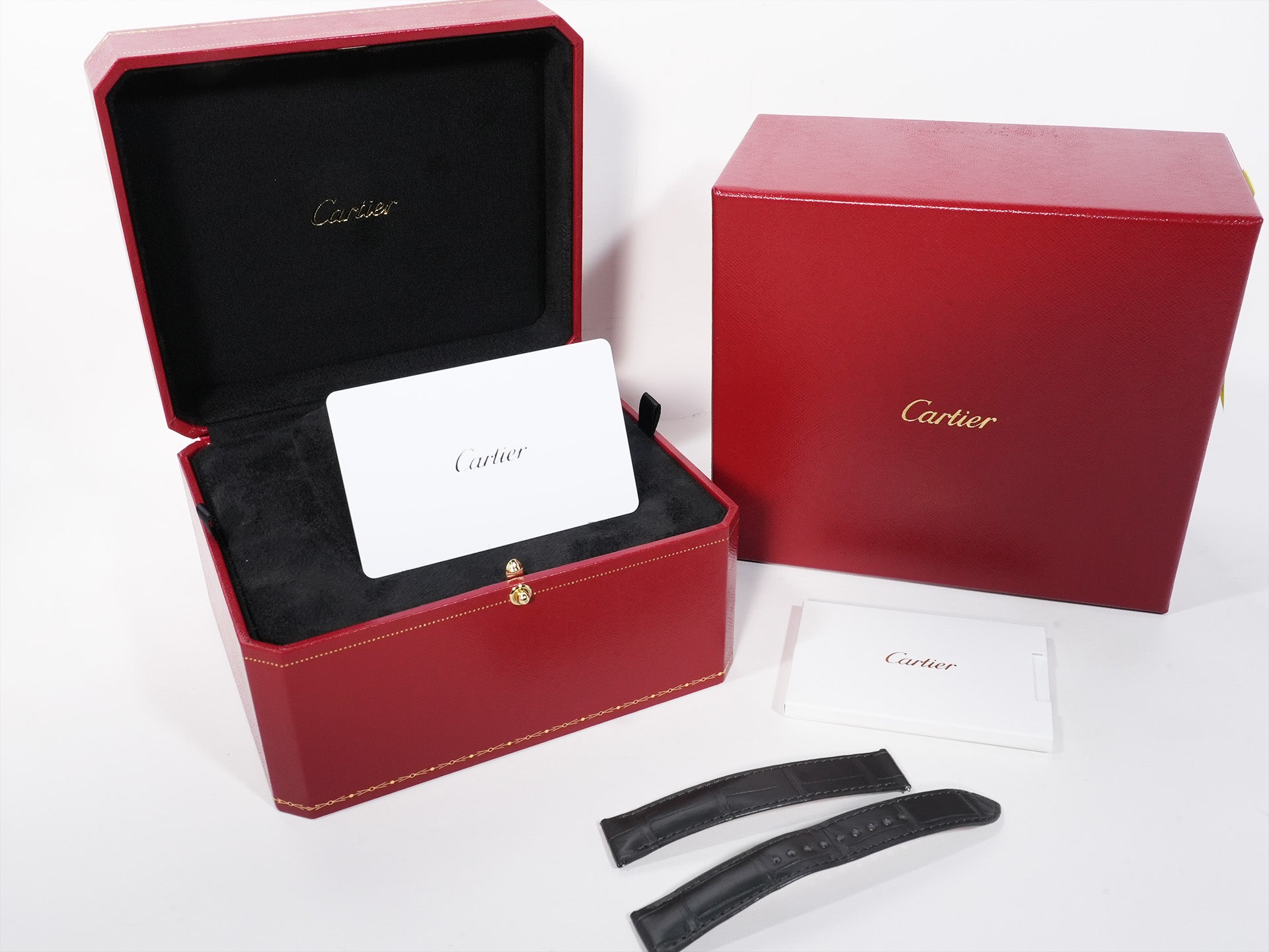 Cartier Tank Américaine LM Ref. WGTA0295 Yellow Gold Black Dial Excellent Condition spo8zdd2