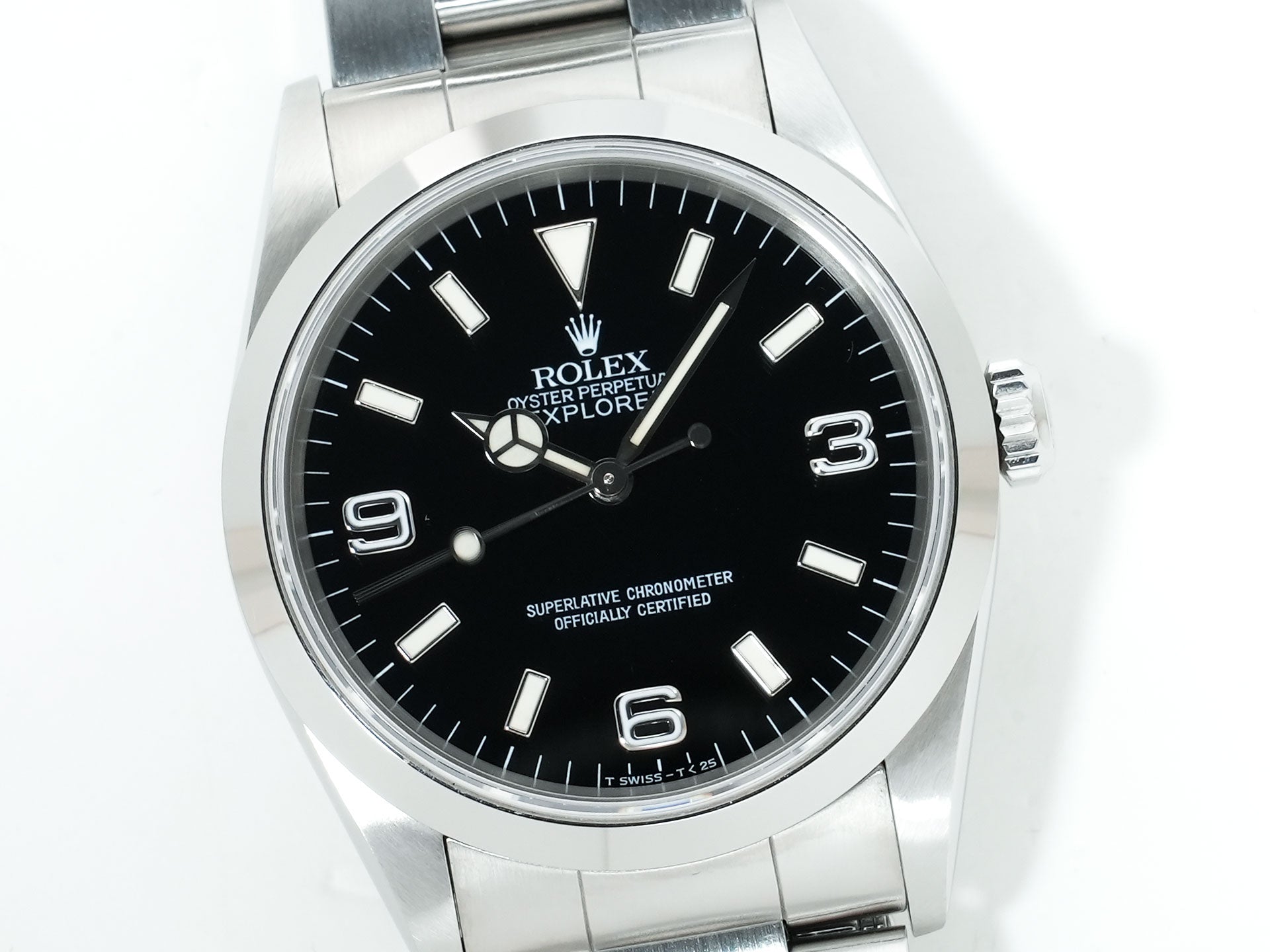 ロレックス エクスプローラーI Ref.14270 ステンレススチール ブラック文字盤 オイスターブレスレット 中古 y2bzw6sy