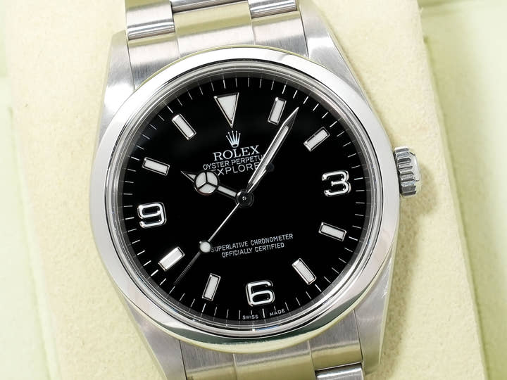 ロレックス エクスプローラーI Ref.114270 ステンレススチール ブラック文字盤 オイスターブレスレット 美品 hhwr8u9c