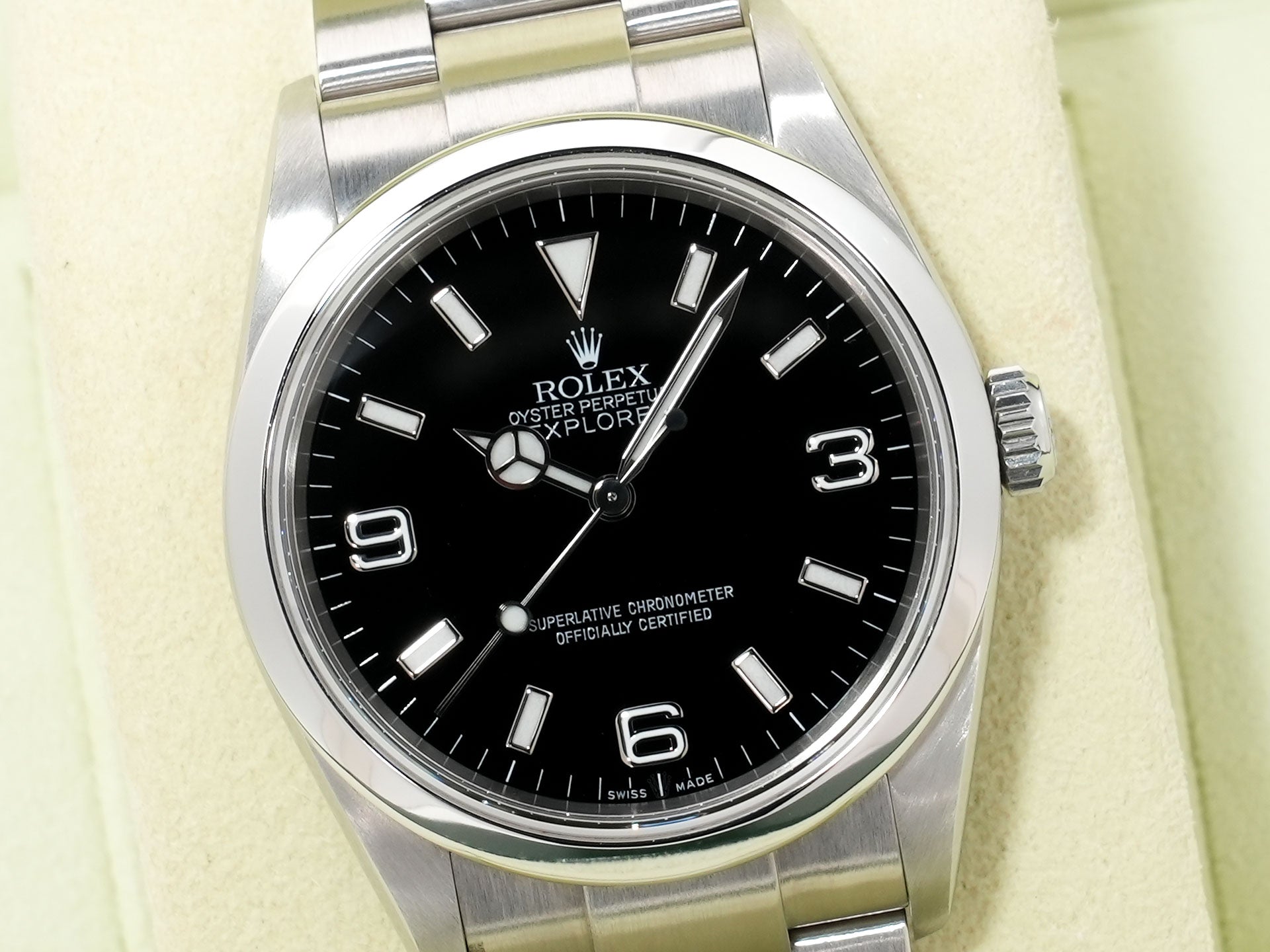 ロレックス エクスプローラーI Ref.114270 ステンレススチール ブラック文字盤 オイスターブレスレット 美品 hhwr8u9c