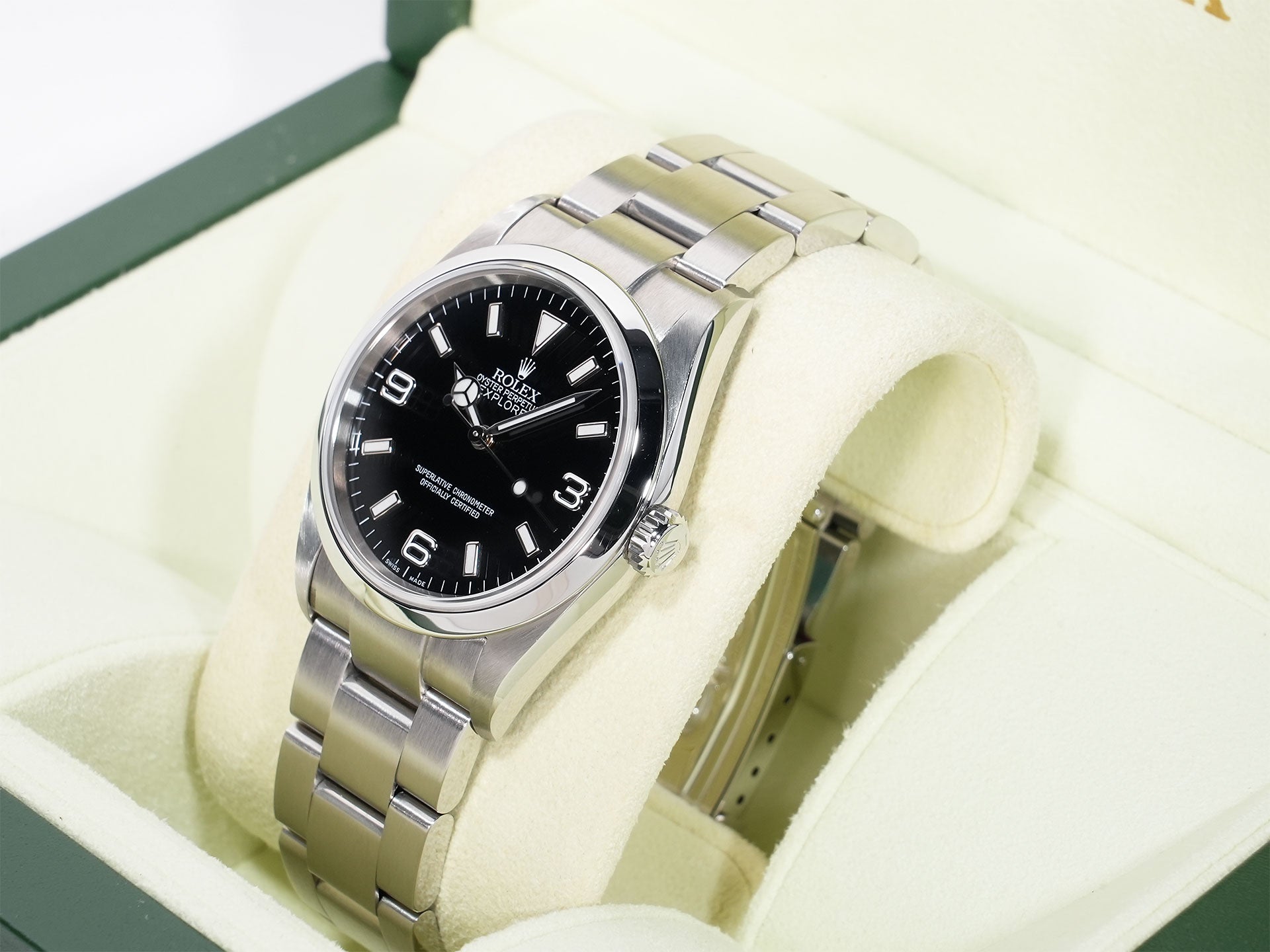 ロレックス エクスプローラーI Ref.114270 ステンレススチール ブラック文字盤 オイスターブレスレット 美品 hhwr8u9c