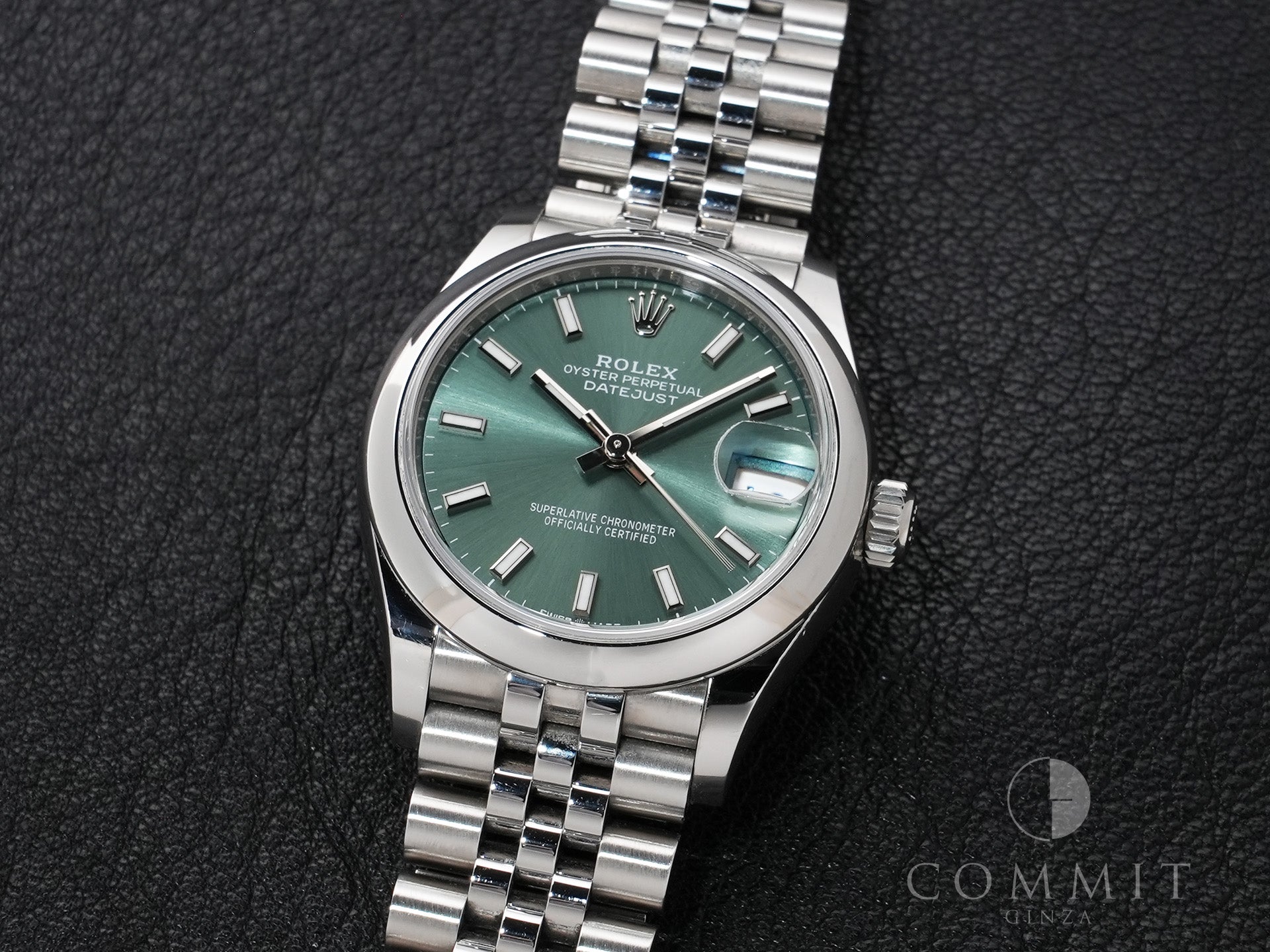 ロレックス デイトジャスト31 Ref.278240 ステンレススチール ミントグリーン文字盤 ジュビリーブレスレット 中古 3332tp5i