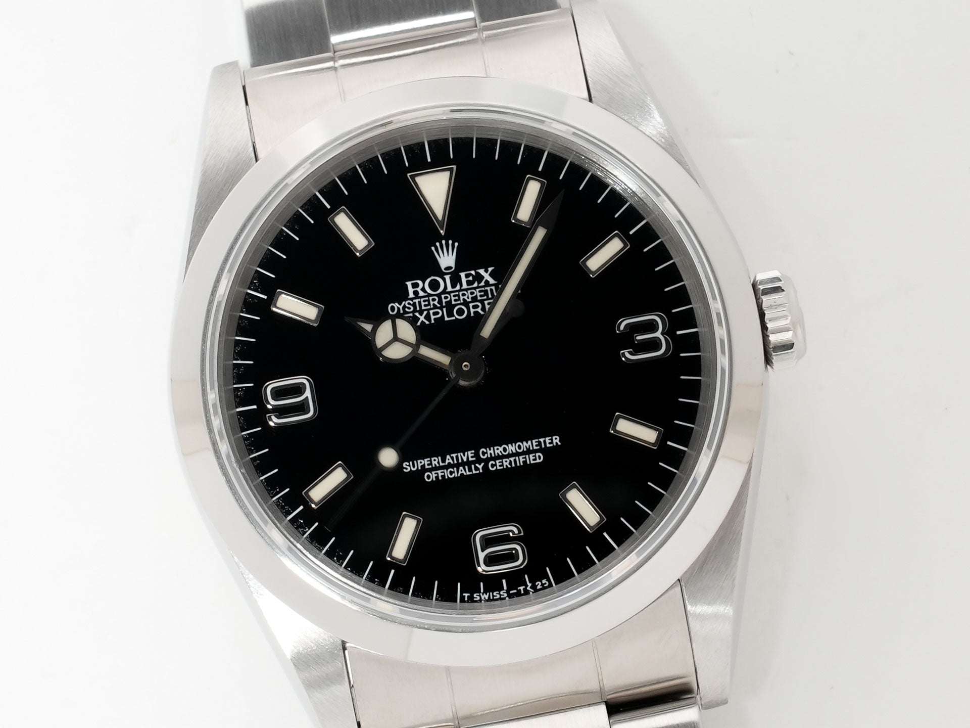 ロレックス エクスプローラーI Ref.14270 ステンレススチール ブラック文字盤 オイスターブレスレット 中古 fsn76xkc