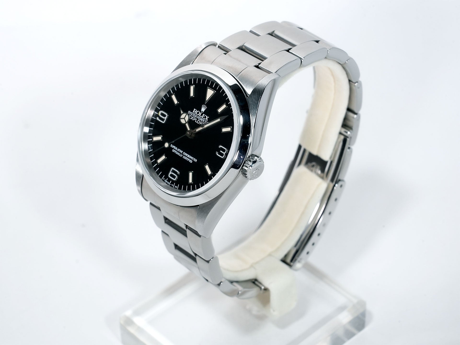 ロレックス エクスプローラーI Ref.14270 ステンレススチール ブラック文字盤 オイスターブレスレット 中古 fsn76xkc