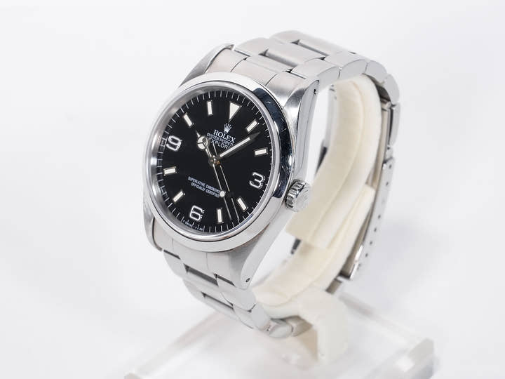 ロレックス エクスプローラーI Ref.14270 ステンレススチール ブラック文字盤 オイスターブレスレット 中古 tsexzoot