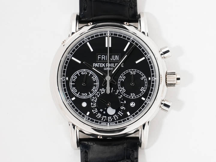 パテックフィリップ パーペチュアルカレンダー スプリットセコンド クロノグラフ Ref.5204P-011 プラチナ ブラック文字盤 中古 jhfmekjm