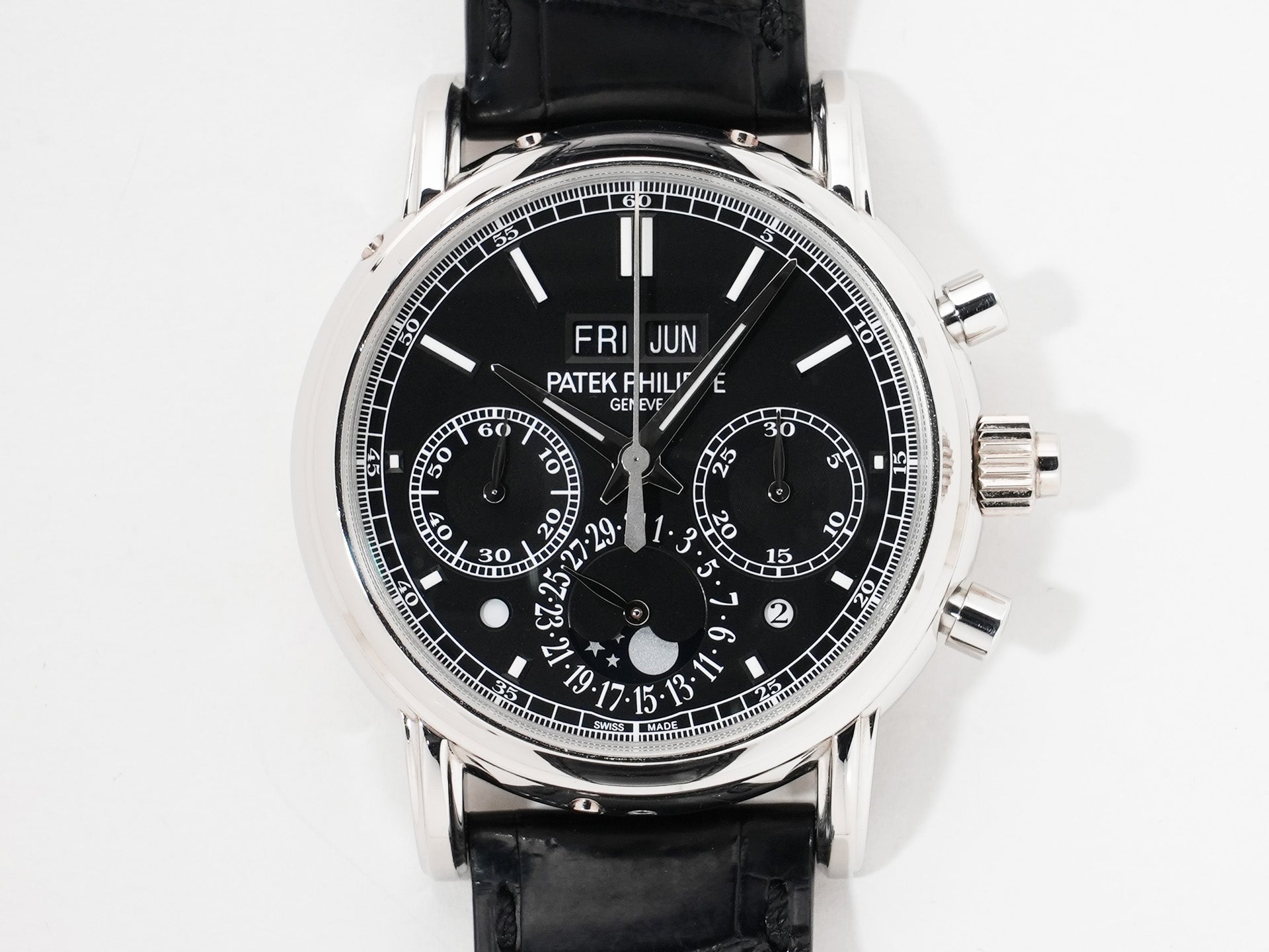 パテックフィリップ パーペチュアルカレンダー スプリットセコンド クロノグラフ Ref.5204P-011 プラチナ ブラック文字盤 中古 jhfmekjm