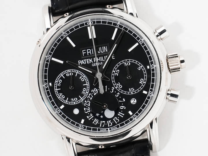 パテックフィリップ パーペチュアルカレンダー スプリットセコンド クロノグラフ Ref.5204P-011 プラチナ ブラック文字盤 中古 jhfmekjm