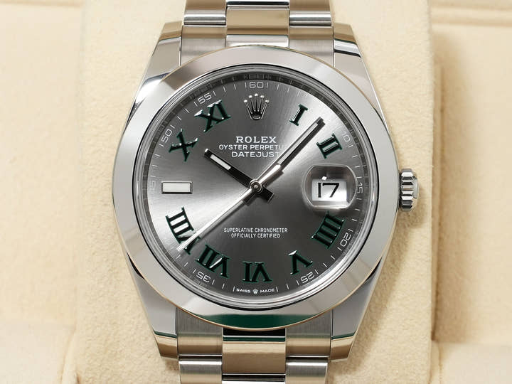 ロレックス デイトジャスト41 Ref.126300 ステンレススチール スレートローマン文字盤 オイスターブレスレット 美品 p59keb2b