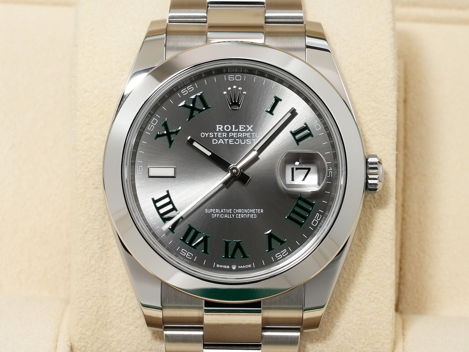 ロレックス デイトジャスト41 Ref.126300 ステンレススチール スレートローマン文字盤 オイスターブレスレット 美品 p59keb2b