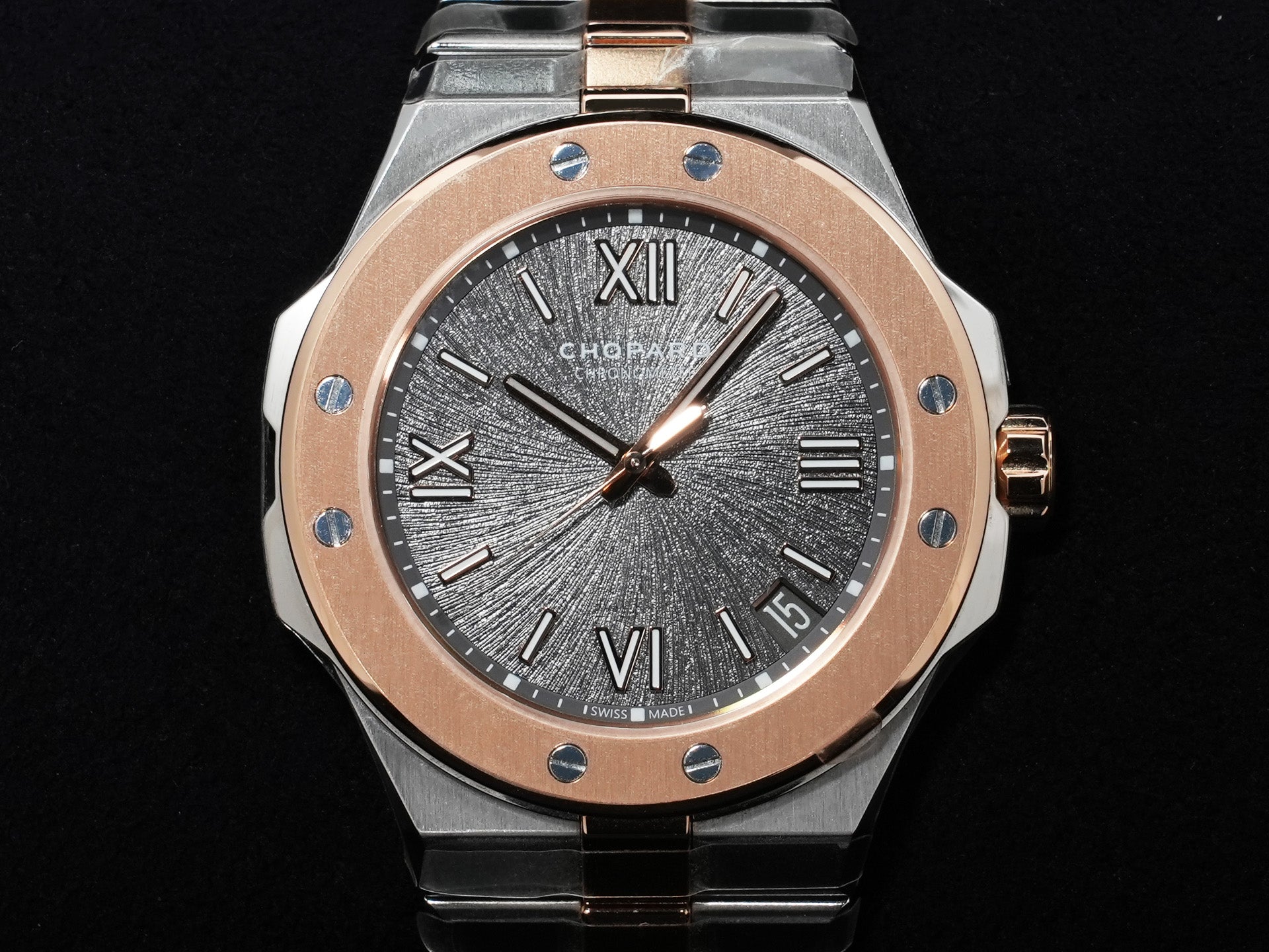 Chopard Alpine Eagle 41 Ref. 298600-6001 Stainless Steel x Rose Gold Gray Dial Unused gw5pndgz