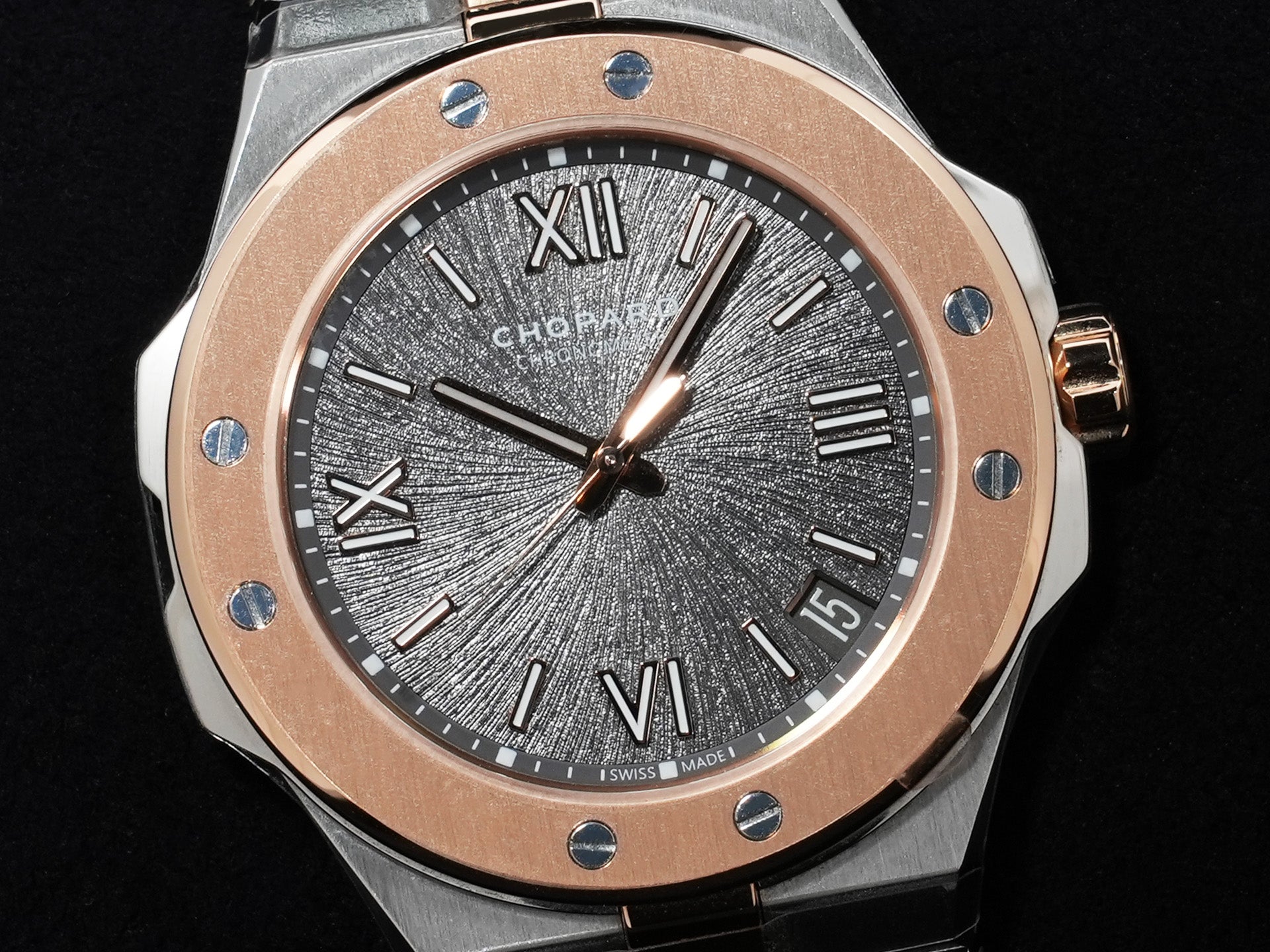Chopard Alpine Eagle 41 Ref. 298600-6001 Stainless Steel x Rose Gold Gray Dial Unused gw5pndgz