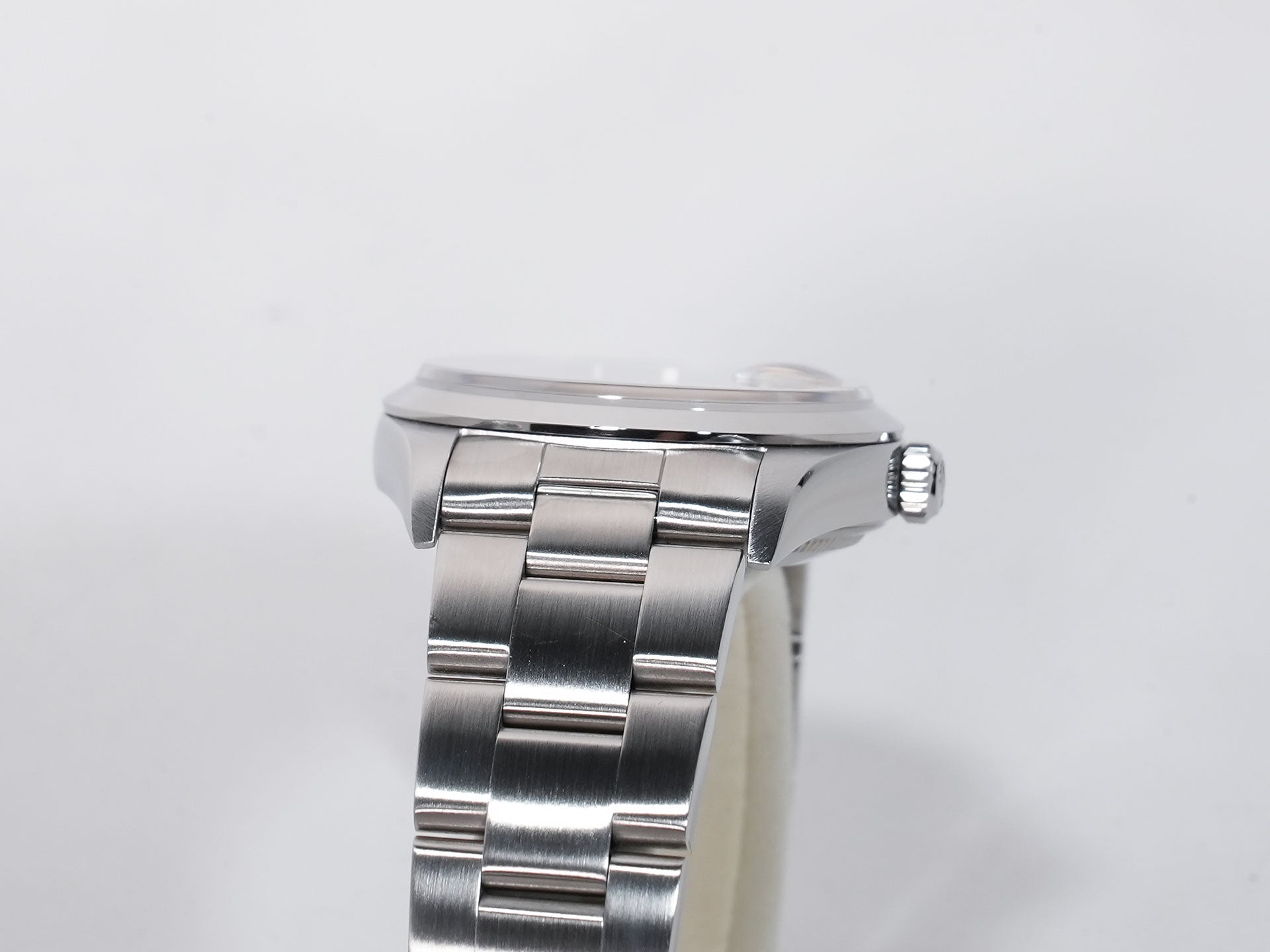 ロレックス オイスターパーペチュアルデイト Ref.15200 ステンレススチール ピンクアラビア文字盤 中古 ien59jd4