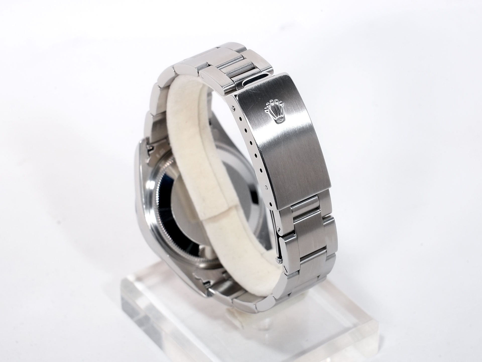 ロレックス オイスターパーペチュアルデイト Ref.15200 ステンレススチール ピンクアラビア文字盤 中古 ien59jd4