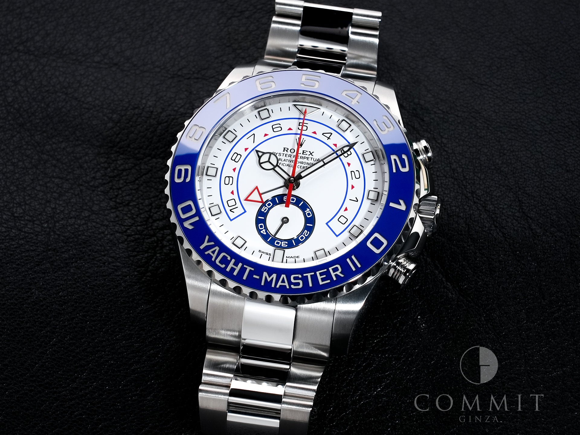 Rolex Yacht-Master II Ref. 116680 Stainless Steel White Dial Excellent Condition t97my42x
