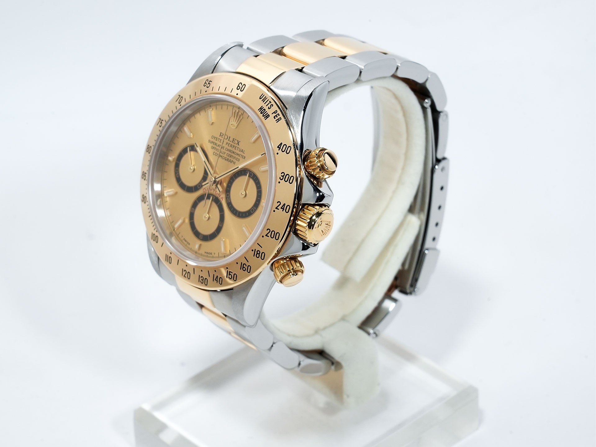 ロレックス デイトナ エルプリメロ Ref.16523 ステンレススチール/イエローゴールド シャンパン文字盤 中古 c8t63j2w