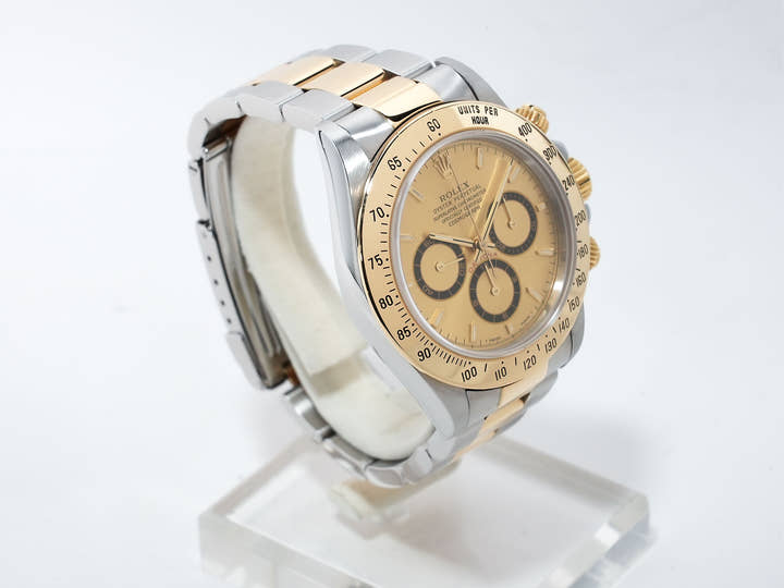 ロレックス デイトナ エルプリメロ Ref.16523 ステンレススチール/イエローゴールド シャンパン文字盤 中古 c8t63j2w