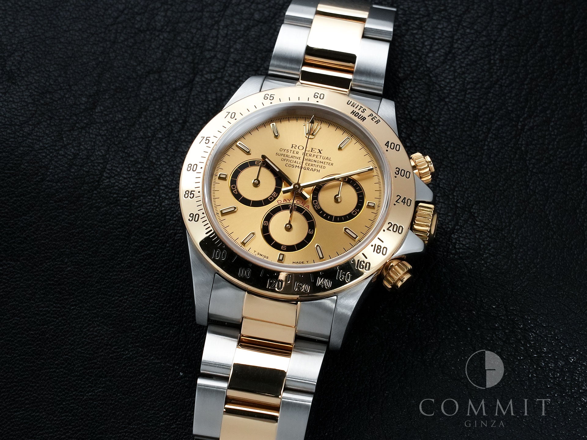 ロレックス デイトナ エルプリメロ Ref.16523 ステンレススチール/イエローゴールド シャンパン文字盤 中古 c8t63j2w