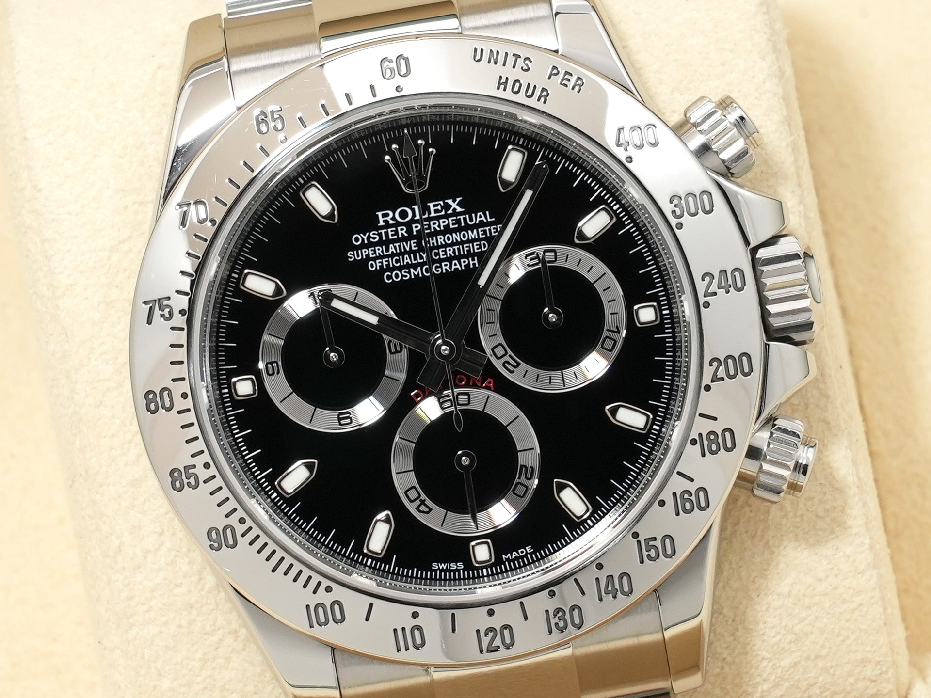 Rolex Daytona Ref. 116520 Stainless Steel Black Dial Used mzh7h88u