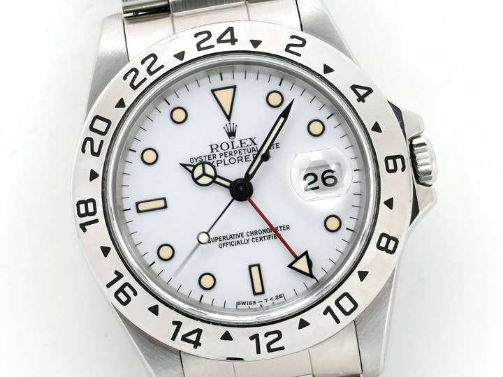 ロレックス エクスプローラーII Ref.16570 ステンレススチール ホワイト文字盤 オイスターブレスレット 中古 ai6wkgst