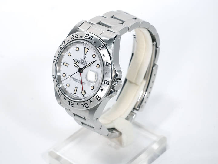 ロレックス エクスプローラーII Ref.16570 ステンレススチール ホワイト文字盤 オイスターブレスレット 中古 ai6wkgst