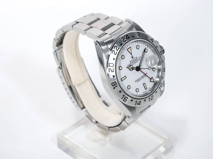 ロレックス エクスプローラーII Ref.16570 ステンレススチール ホワイト文字盤 オイスターブレスレット 中古 ai6wkgst