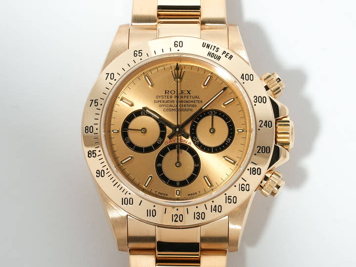 ロレックス デイトナ エルプリメロ Ref.16528 イエローゴールド ブラック文字盤 中古 5ai3jhnx