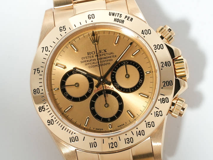 ロレックス デイトナ エルプリメロ Ref.16528 イエローゴールド ブラック文字盤 中古 5ai3jhnx