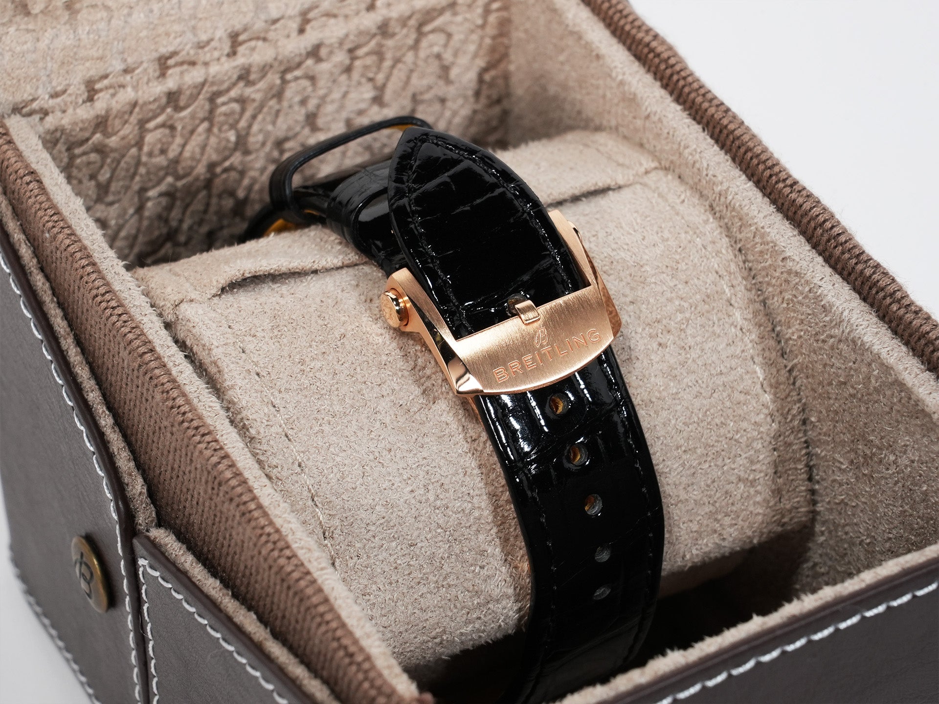 Breitling Premier B15 Duograph 42 Ref.RB1510251B1P1 18K Red Gold Black Dial Excellent Condition e2ey8t6p