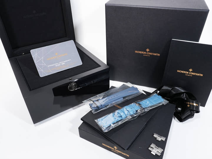 Vacheron Constantin Overseas Quartz Ref. 1205V/100A-B590 Stainless Steel Denim Blue Dial Used hfedjr85