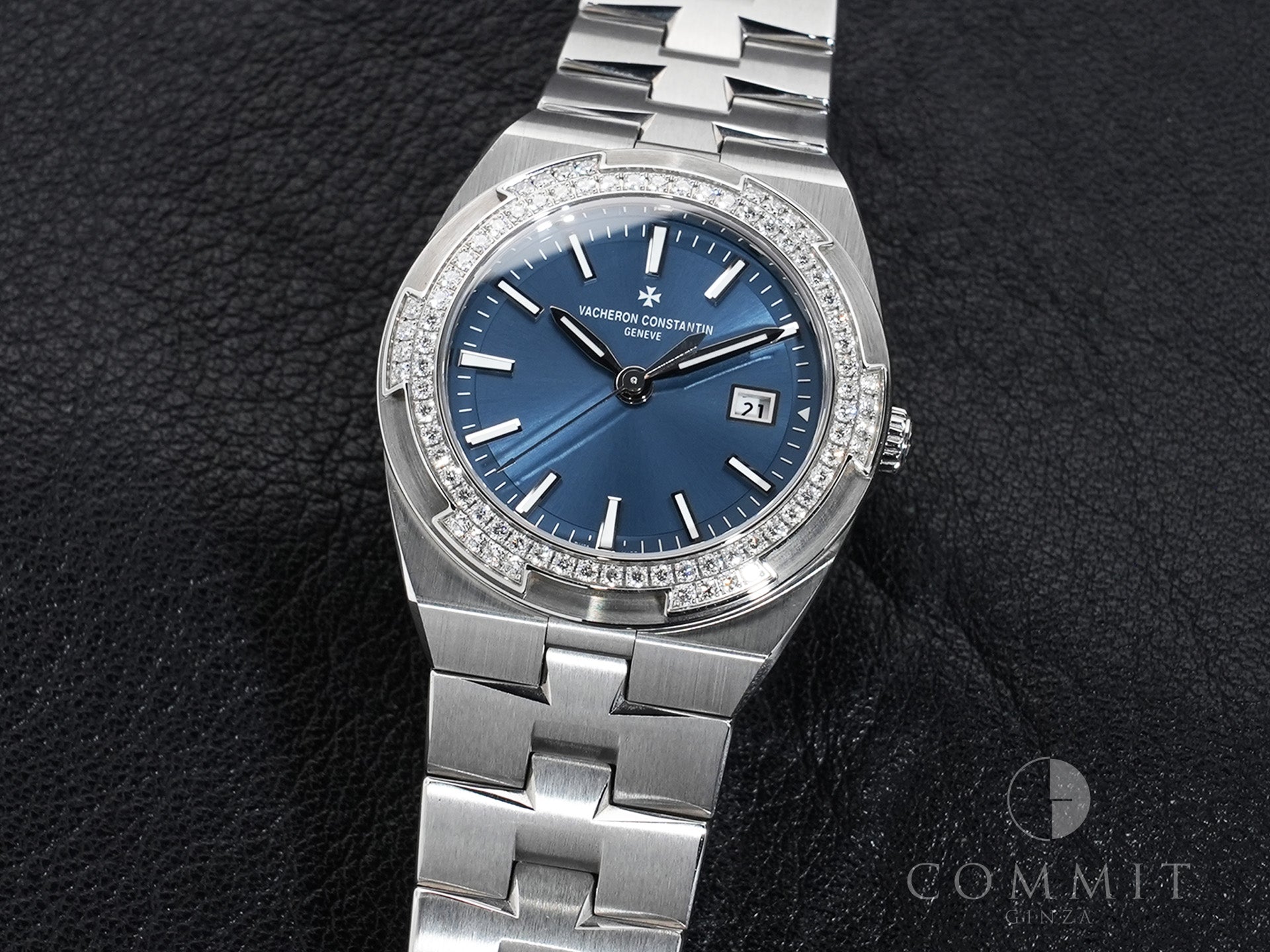 Vacheron Constantin Overseas Quartz Ref. 1205V/100A-B590 Stainless Steel Denim Blue Dial Used hfedjr85