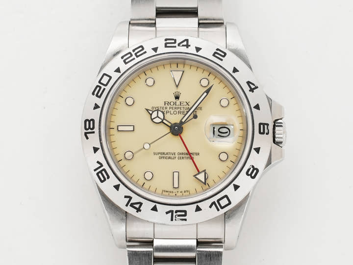 Rolex Explorer II Ref. 16550 Stainless Steel Ivory Dial Oyster Bracelet Used z7hfe79a