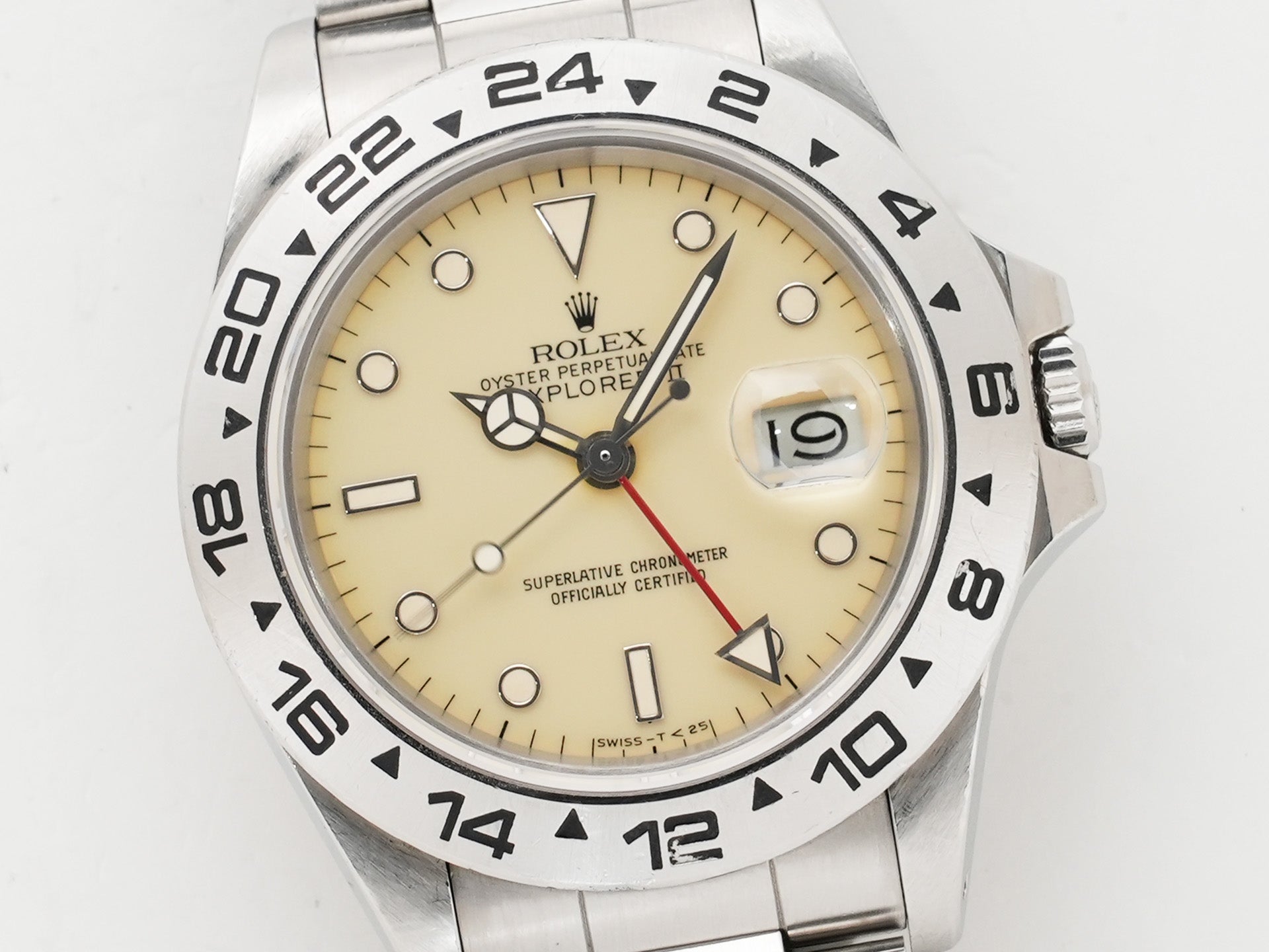 Rolex Explorer II Ref. 16550 Stainless Steel Ivory Dial Oyster Bracelet Used z7hfe79a