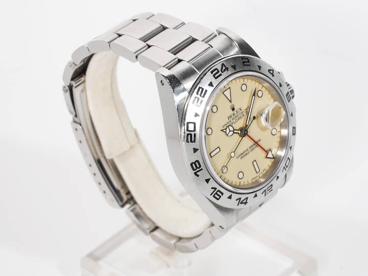 Rolex Explorer II Ref. 16550 Stainless Steel Ivory Dial Oyster Bracelet Used z7hfe79a