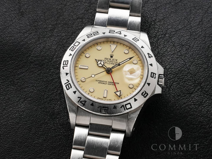 Rolex Explorer II Ref. 16550 Stainless Steel Ivory Dial Oyster Bracelet Used z7hfe79a