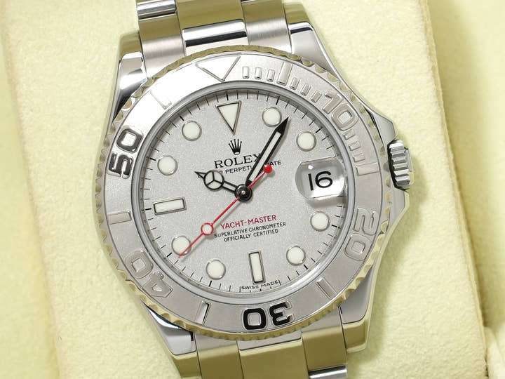 Rolex Yacht-Master Ref. 168622 Stainless Steel/Platinum Rolesium Dial Used 9gckrmp9