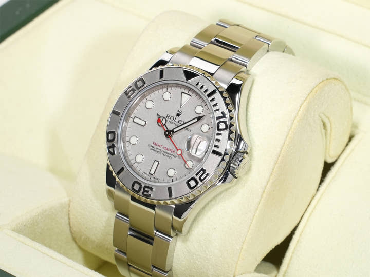 Rolex Yacht-Master Ref. 168622 Stainless Steel/Platinum Rolesium Dial Used 9gckrmp9