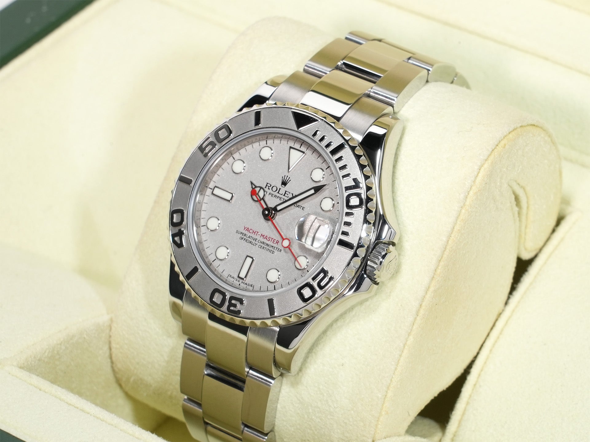 Rolex Yacht-Master Ref. 168622 Stainless Steel/Platinum Rolesium Dial Used 9gckrmp9