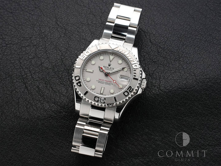 Rolex Yacht-Master Ref. 168622 Stainless Steel/Platinum Rolesium Dial Used 9gckrmp9