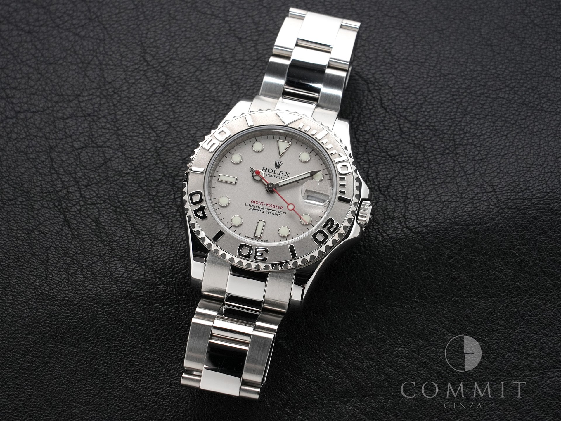 Rolex Yacht-Master Ref. 168622 Stainless Steel/Platinum Rolesium Dial Used 9gckrmp9