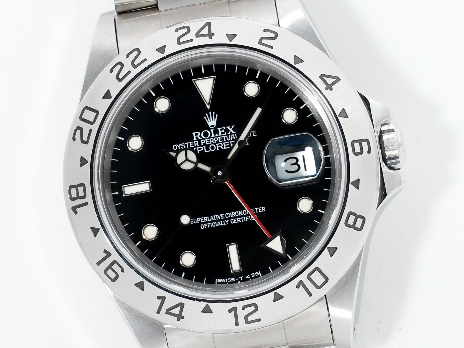 ロレックス エクスプローラーII Ref.16570 ステンレススチール ブラック文字盤 オイスターブレスレット 美中古 xdikp4ic