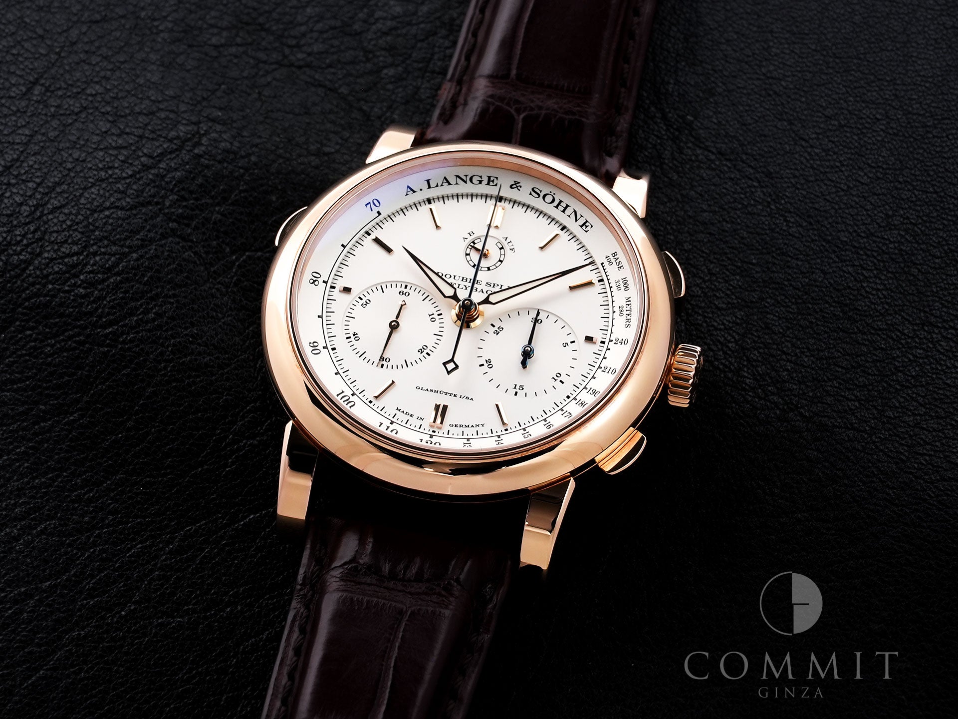 A. Lange & Söhne Double Split Ref. 404.032 Pink Gold Silver Dial Pre-Owned p9noe632